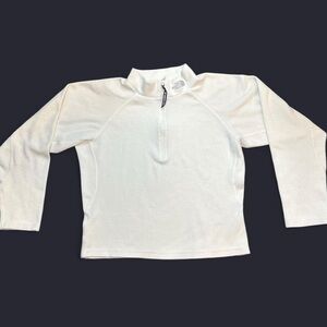 The North Face Women's cream fleece quarter zip